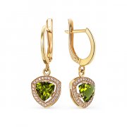 Серьги из серебра Серьги классические из серебра с фианитом