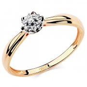 Кольца классические Алмаз-Холдинг Кольцо классическое из золота с бриллиантом