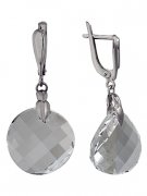  Серьги классические из серебра с кристаллами Swarovski