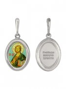  Подвеска иконка из серебра с эмалью