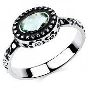 Кольца с цветными камнями Алмаз-Холдинг Кольцо классическое из серебра с кристаллом ювелирным