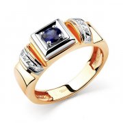 Кольца для мужчин Алмаз-Холдинг Кольцо классическое из золота с бриллиантом