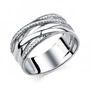 Кольца из серебра Алмаз-Холдинг Кольцо классическое из серебра с фианитом
