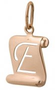  Подвеска буква "Е" из золота без вставок