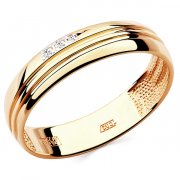  Кольцо классическое из золота с бриллиантом