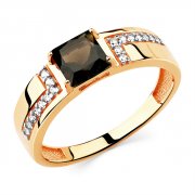 Тонкие кольца Алмаз-Холдинг Кольцо классическое из золота с раухтопазом