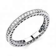 Тонкие кольца Алмаз-Холдинг Кольцо классическое из серебра с фианитом