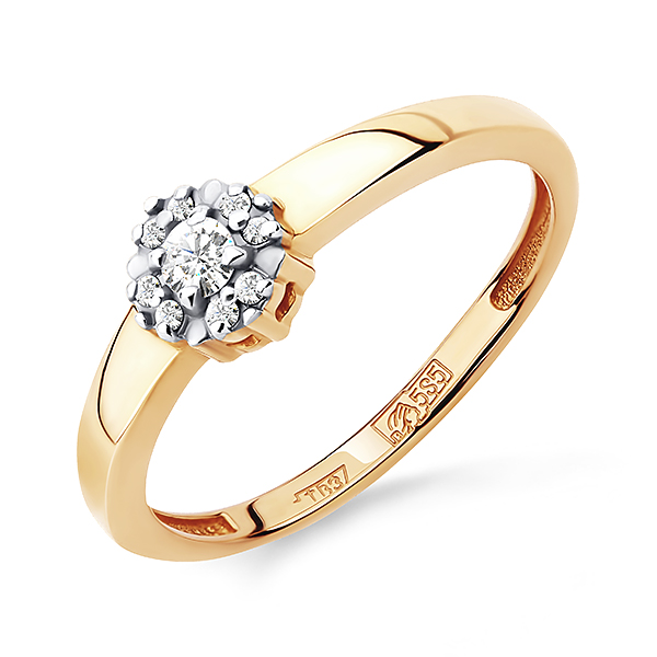 Кольцо из золота c бриллиантами