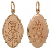 Иконка "Св. Ирина" из золота без вставок