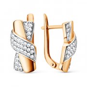 Серьги из серебра Серьги классические из серебра с фианитом