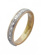 Кольца обручальные Алмаз-Холдинг Кольцо классическое из золота с фианитом
