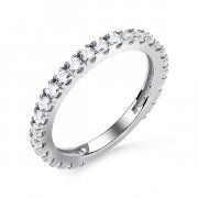 Тонкие кольца Алмаз-Холдинг Кольцо классическое из серебра c фианитами