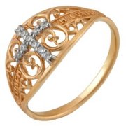 Кольца православные Алмаз-Холдинг Кольцо православное из золота с фианитом