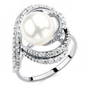 Кольца Алмаз-Холдинг Кольцо классическое из серебра с фианитом