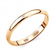 Кольца из желтого золота Алмаз-Холдинг Обручальное  Кольцо из золота с бриллиантом