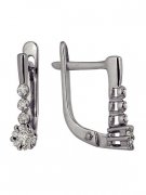 Серьги из белого золота Серьги классические из золота с бриллиантами