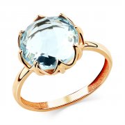 Широкие кольца Алмаз-Холдинг Кольцо классическое из золота с топазом