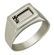 Кольца из серебра Алмаз-Холдинг Кольцо печатка из серебра с фианитом