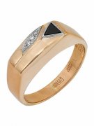 Кольца для мужчин Алмаз-Холдинг Кольцо печатка из золота с фианитом