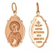  Иконка "Св. Вера" из золота без вставок