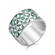 Кольца с эмалью Алмаз-Холдинг Кольцо классическое из серебра c эмалью