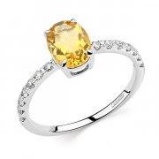 Кольца из белого золота Алмаз-Холдинг Кольцо классическое из золота с бриллиантом