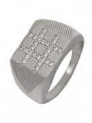 Кольца из серебра Алмаз-Холдинг Кольцо печатка из серебра с фианитом