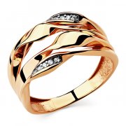 Кольца Алмаз-Холдинг Кольцо классическое из золота с фианитом