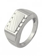 Кольца из серебра Алмаз-Холдинг Кольцо печатка из серебра без вставок
