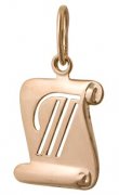 Подвески-буквы Подвеска буква "Т" из золота без вставок