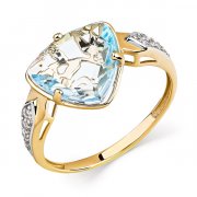 Кольца с цветными камнями Алмаз-Холдинг Кольцо классическое из золота с аметистом