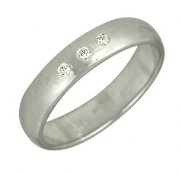  Обручальное  Кольцо из серебра с бриллиантом