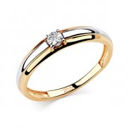 Для женщин Кольцо классическое из золота с бриллиантом