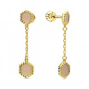 Серьги из серебра Серьги-пусеты из серебра с эмалью