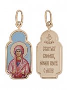  Иконка "Св. София" из золота с эмалью