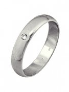  Обручальное  Кольцо из серебра с бриллиантом