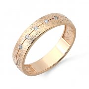 Кольца обручальные Алмаз-Холдинг Обручальное кольцо из серебра с фианитом