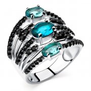 Кольца для женщин Алмаз-Холдинг Кольцо классическое из серебра с шпинелью синтетической