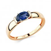 Тонкие кольца Алмаз-Холдинг Кольцо классическое из золота с сапфиром
