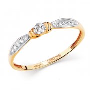 Кольца из красного золота Алмаз-Холдинг Кольцо классическое из золота с бриллиантом