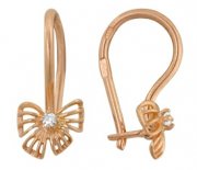 Серьги из красного золота Серьги детские