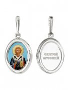  Подвеска иконка из серебра с эмалью