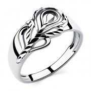 Кольца для женщин Алмаз-Холдинг Кольцо классическое из серебра без вставок