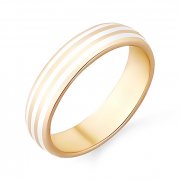 Кольца обручальные Алмаз-Холдинг Обручальное кольцо из серебра с эмалью